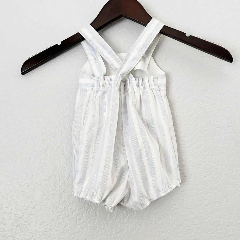 CARTERS Vintage Stripe Sailboat Overalls 6 Months
